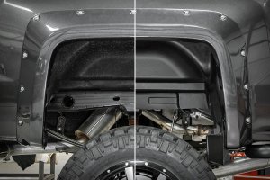 GMC Sierra 2500 HD Rear Wheel Well Liners - Rough Country - High-density Polyethylene - Black - '14-'19